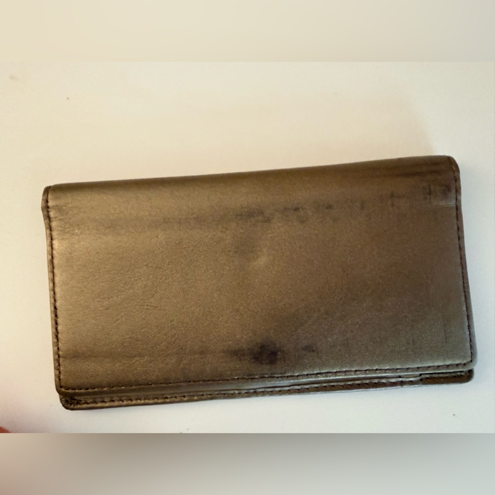 Authentic Vintage Grey Leather Coach Checkbook Cover - Picture 4 of 7